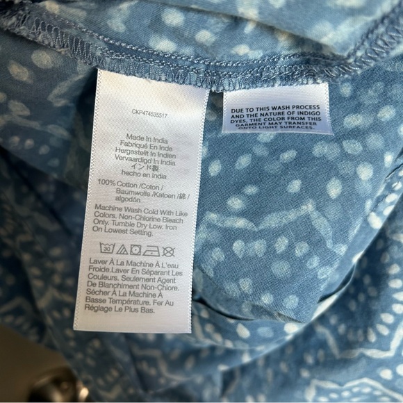 Madewell Small Marnay Flutter Sleeve Square Neck Easy Mini Dress in Blue & White - Picture 3 of 5